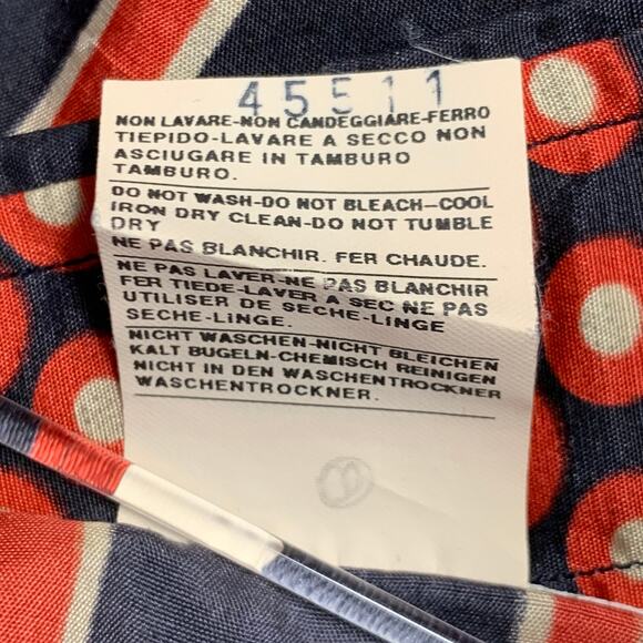 BAGUTTA Size S Black Red Beige Stripe Silk Curved Cutaway Long Sleeve Shirt - Picture 5 of 5